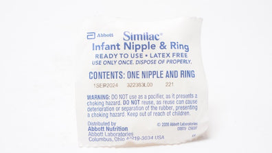 Abbott Nutrition 322383L00 Similac Infant Nipple & Ring 221
